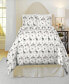 Фото #1 товара Autumn Deer Print Heavy Weight Cotton Flannel Duvet Cover Set, King/California King