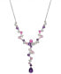 Фото #1 товара Macy's multi-Gemstone 17" Lariat Necklace (5-5/8 ct. t.w.) in Sterling Silver