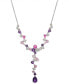 ფოტო #1 პროდუქტის Multi-Gemstone 17" Lariat Necklace (5-5/8 ct. t.w.) in Sterling Silver