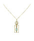 ფოტო #1 პროდუქტის Pool Blue and Beige Art Deco Necklace