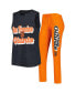 Women's Orange, Black San Francisco Giants Wordmark Meter Muscle Tank Top and Pants Sleep Set