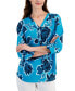 Фото #1 товара Women's Felica Floral-Print Woven Utility Top, Created for Macy's