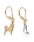Two-Tone Lucy Poodle Mismatch Earrings