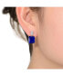 Фото #2 товара Classic White Gold Plated Rich looking Deep color Drop Earrings