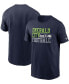 Фото #4 товара Men's College Navy Seattle Seahawks Hometown Collection Emerald City T-Shirt