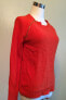 Anne Klein Women's Zipper Crewneck Sweater Red Size S