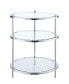 Фото #1 товара Royal Crest 3 Tier Round Glass End Table