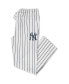 ფოტო #1 პროდუქტის Men's White, Navy New York Yankees Big and Tall Pinstripe Sleep Pants