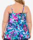 Фото #2 товара Swim Solutions 281907 Plus Size Princess-Seam High-Low Tankini Swimsuit Size 20W