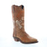 Фото #2 товара Sage 9072 Womens Brown Leather Slip On Cowboy Western Boots 7