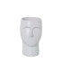 Vase Alexandra House Living White Ceramic Face 12 x 12 x 22 cm