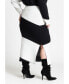 Фото #3 товара Plus Size Intarsia Sweater Skirt