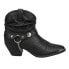 Фото #1 товара Dingo Fiona Pointed Toe Pull On Cowboy Booties Womens Black Casual Boots DI8940