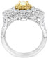 EFFY® Yellow Diamond (7/8 ct. t.w.) & White Diamond (1-1/3 ct. t.w.) Ring in 18k Two-Tone Gold