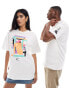 Nike art graphic unisex t-shirt in white and multi