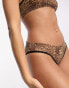 Фото #4 товара ASOS DESIGN Maddy clean mesh high leg brazilian brief in leopard