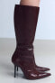 LEATHER STILETTO HEEL BOOTS