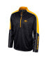 Фото #2 товара Men's Black Iowa Hawkeyes Marled Half-Zip Jacket