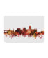 Фото #1 товара Michael Tompsett Durham England Skyline Cityscape Red Canvas Art - 20" x 25"