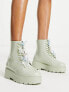 Фото #1 товара ASOS DESIGN Guava butterfly lace up wellies in mint green