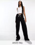 Фото #1 товара ASOS DESIGN Tall pull on trouser with contrast panel in black