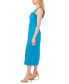 Women's Ruffled Square-Neck Sleeveless Midi Dress