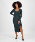Фото #1 товара Свитер-платье с кружевным корсетом для женщин Bar III