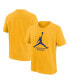 Фото #1 товара Jordan Big Boys and Girls Gold Golden State Warriors Essential Jumpman Logo T-Shirt