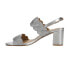 Фото #3 товара VANELi Lettie Woven Metallic Block Heels Womens Silver Dress Sandals LETTIE-305