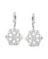 ფოტო #2 პროდუქტის Frozen Winter Holiday Party White Stardust Lever Back Drop Dangle Snowflake Earrings For Women Sterling Silver