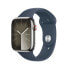 Apple Watch Series 9 Edelstahl Silber"Silber 45 mm M/L (150-200 mm Umfang) Sturmblau GPS + Cellular