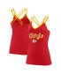 Фото #1 товара Women's Red Kansas City Chiefs Go For It Strappy Crossback Tank Top