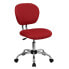 Фото #4 товара Mid-Back Red Mesh Swivel Task Chair With Chrome Base