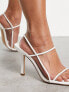 Public Desire Rayelle heeled sandals with square toes in white