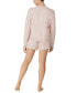 ფოტო #2 პროდუქტის Women's 2-Pc. French Terry Short Pajamas Set