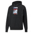 Puma Bmw Mms Street Graphic Pullover Hoodie Mens Black Casual Athletic Outerwear