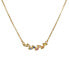ფოტო #1 პროდუქტის Multi-Sapphire Leaf 18" Collar Necklace (1/8 ct. t.w.) in 14k Gold-Plated Sterling Silver
