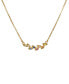 Фото #1 товара Multi-Sapphire Leaf 18" Collar Necklace (1/8 ct. t.w.) in 14k Gold-Plated Sterling Silver