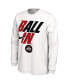Фото #3 товара Men's White Ohio State Buckeyes Ball In Bench Long Sleeve T-shirt