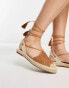 Фото #3 товара Urban Revivo espadrille tie up sandal in beige