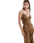 Фото #2 товара Reclaimed Vintage cami jumpsuit in animal print