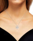 ფოტო #2 პროდუქტის Diamond Tree Heart 18" Pendant Necklace (1/10 ct. t.w.) in Sterling Silver