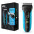 Braun 3040s - Foil shaver - Blue - Battery - Nickel-Metal Hydride (NiMH) - 45 h - 1 h