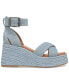 Фото #6 товара Women's Naomi Ankle-Strap Espadrille Wedge Sandals