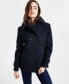 ფოტო #1 პროდუქტის Juniors' Short Bouclé Double-Breasted Peacoat