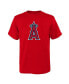 Big Boys and Girls Red Los Angeles Angels Logo Primary Team T-shirt
