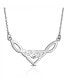 Фото #2 товара Good Luck Friendship Heart Trinity Irish Love Knot Triquetra Infinity Heart Celtic Necklace Collar Pendant For Women Teen .925 Sterling Silver