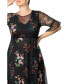 Фото #2 товара Women's Plus size Wildflower Embroidered Floral Mesh Dress