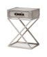 Фото #1 товара William Modern French Industrial Metal 1-Drawer Nightstand