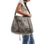 Weekday Zip distressed cross body bag with zips in black - фото #1